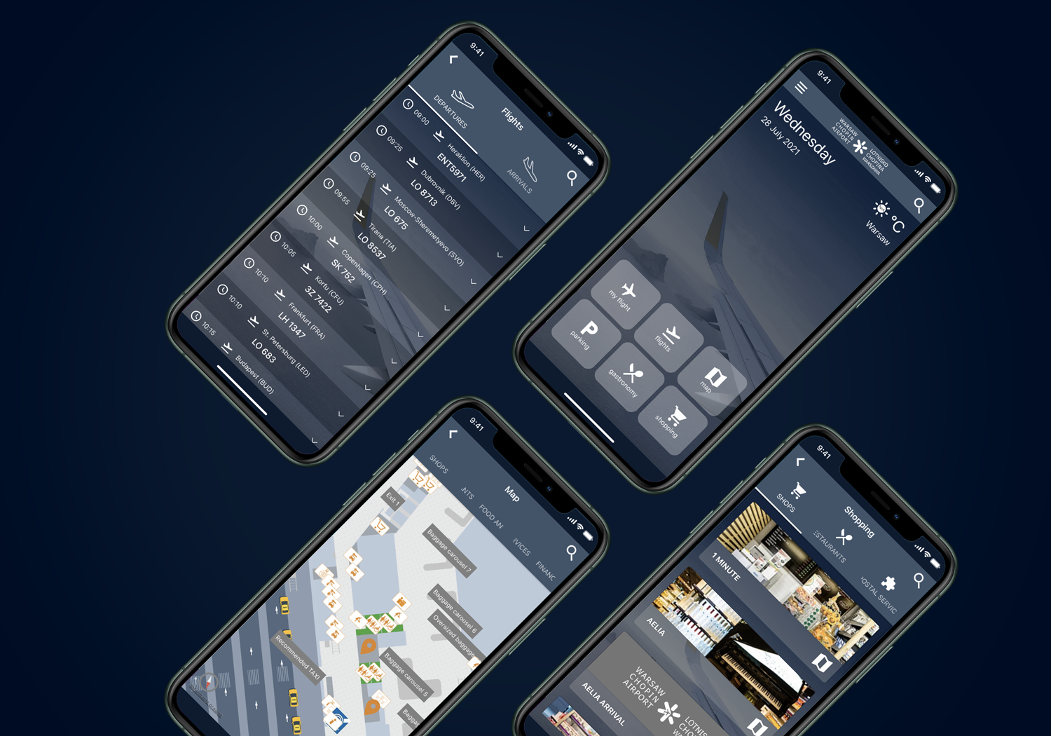 Warsaw airport app